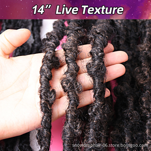 Julianna Synthetic Premade Soft 14inch Extensions 36 Handmade Colorful 12 Inch Faux 24In Distressed Crochet Hair Butterfly Locks